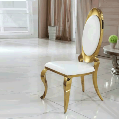 Wholesale hotel gold stainless steel metal frame wedding dining chair - Image 2