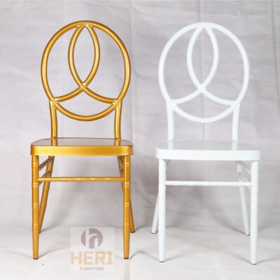 Hotel Furniture Outdoor Metal Stacking Banquet Wedding Restaurant Wedding Phoenix Chair - Image 2