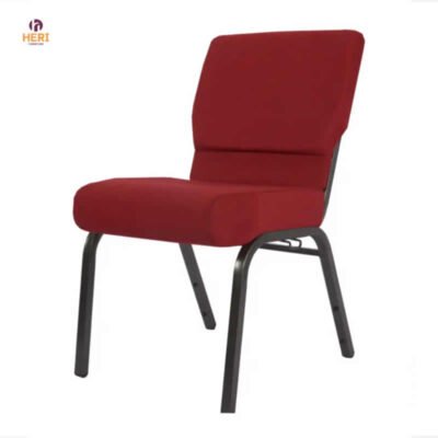 Wholesale Padded Stackable Metal Theater Chair Conference Stackable Interlocking Church Chairs for Auditorium - Image 2