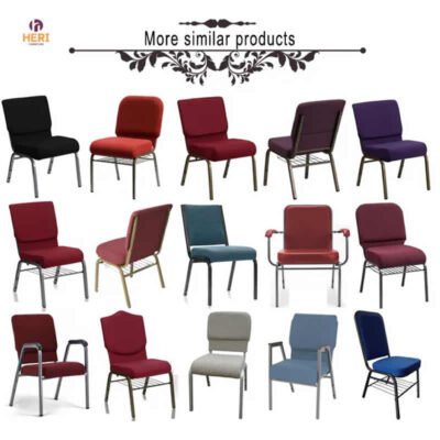 Metal Frames Auditorium Chairs Cheap Interlocking Iron Church Chair for Sale Abreast Wholesalers Theater Chairs - Image 6