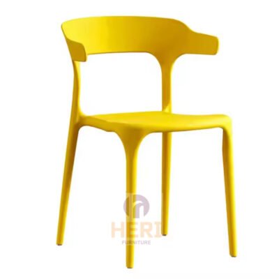 New Arrival Low Rate PP Plastic 300KG Weight Stacking Outdoor Indoor Quick Dry Patio Garden yellow plastic chairs
