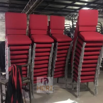 Wholesale Padded Stackable Metal Theater Chair Conference Stackable Interlocking Church Chairs for Auditorium - Image 7