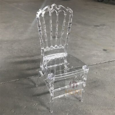 Acrylic Plastic Resin PC Crown Chair for Rental Events Parties Weddings-Stackable Transparent Crystal Chairs Hotels Sale - Image 5