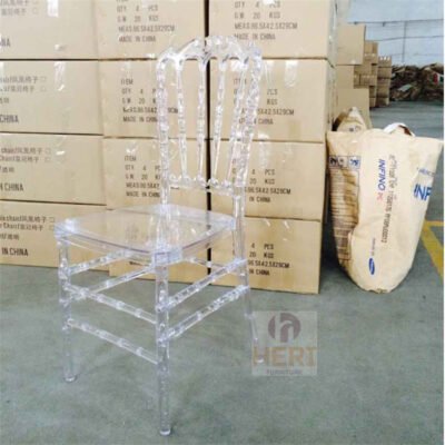 Acrylic Plastic Resin PC Crown Chair for Rental Events Parties Weddings-Stackable Transparent Crystal Chairs Hotels Sale - Image 7