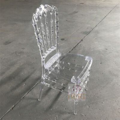 Acrylic Plastic Resin PC Crown Chair for Rental Events Parties Weddings-Stackable Transparent Crystal Chairs Hotels Sale - Image 6