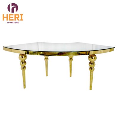 Luxury Stainless Steel Round Banquet Party Table