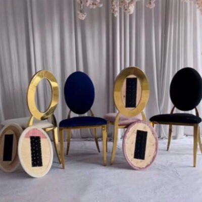 Detachable stainless dining chairs for wedding - Image 5