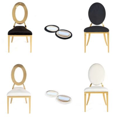 Detachable stainless dining chairs for wedding