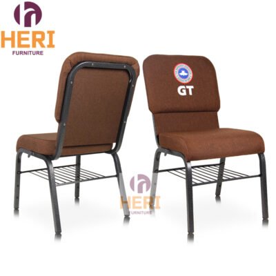 Modern Stack Blue or Red Kenya Church Chair With logo - Image 2