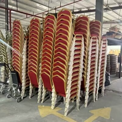 New Design Modern Red Iron Hotel Chair - Image 6