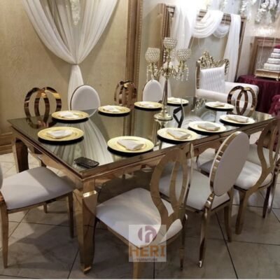 Wholesale Modern Stackable Stainless Steel Furniture Gold Oval Back Dining Chair - Image 11