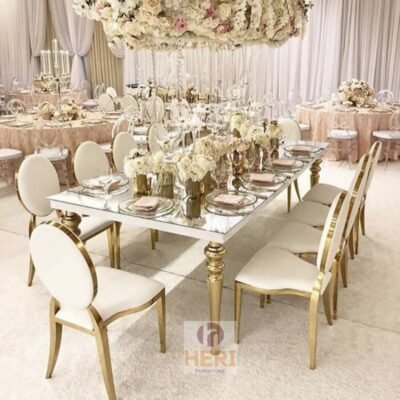 Wholesale Modern Stackable Stainless Steel Furniture Gold Oval Back Dining Chair - Image 10