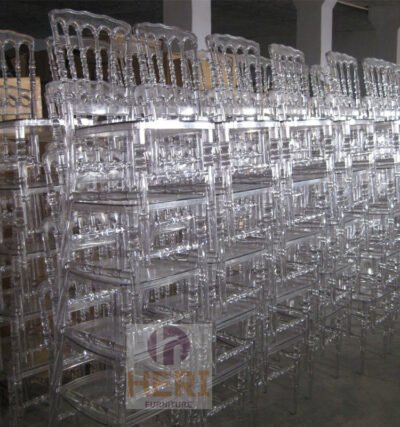 Hot Sale Wholesale Banquet Party Durable Clear Transparent Resin Crystal Napoleon Wedding Chair for Events - Image 7