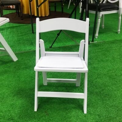 Wholesale Wedding Banquet Hotel Garden Restaurant Furniture White Resin Plastic Wimbledon Folding Chairs for Event - Image 8