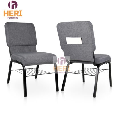 Factory Sale Cheap Stackable Upholstered Metal Church Chair for Used Theater Auditorium Furniture Interlock Padded Burgundy Church Chairs - Image 7