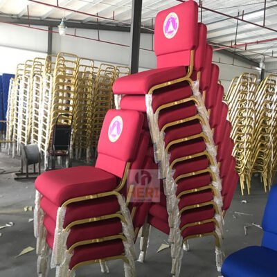 Burgundy American Adult Church Chairs Ganging Brackets Cheap Metal Church Chair with logo Church Seating for Sales - Image 7