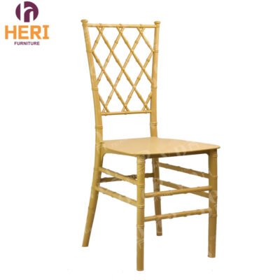 Wholesale Cheap Gold Resin Chair Banquet Grid back Chiavari Chairs for Hotel Restaurant