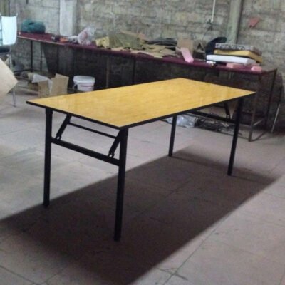 Rectangle Dining Tables Wood Hotel Conference Room Sets for Party 6ft 8ft Wood Folding Table - Image 6