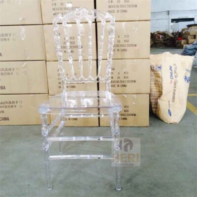 Acrylic Plastic Resin PC Crown Chair for Rental Events Parties Weddings-Stackable Transparent Crystal Chairs Hotels Sale - Image 9