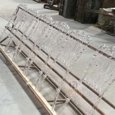Acrylic Plastic Resin PC Crown Chair for Rental Events Parties Weddings-Stackable Transparent Crystal Chairs Hotels Sale - Image 2