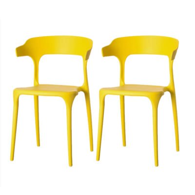 New Arrival Low Rate PP Plastic 300KG Weight Stacking Outdoor Indoor Quick Dry Patio Garden yellow plastic chairs - Image 2