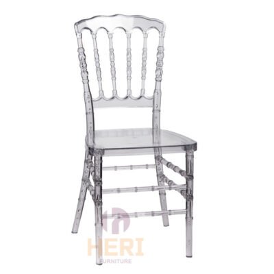 Hot Sale Wholesale Banquet Party Durable Clear Transparent Resin Crystal Napoleon Wedding Chair for Events - Image 6
