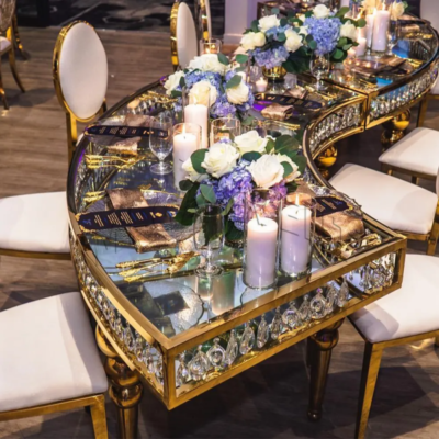 Hot Sale Round Wedding Table with Crystal Stainless Steel Serpentine Dining Table for Wedding Event Hotel Table for Wedding - Image 6