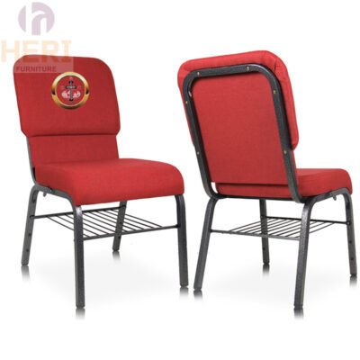 Modern Stack Blue or Red Kenya Church Chair With logo