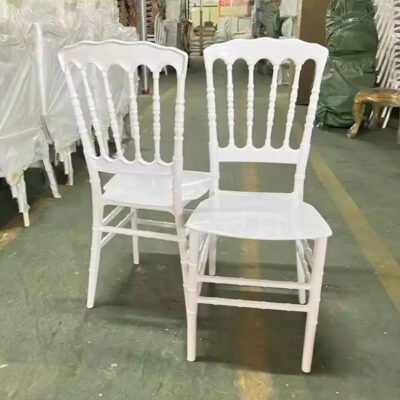 Outdoor pp Resin Waterproof White Plastic Royal Napoleon Chair for Banquet Party Plastic Stacking Chair - Image 3