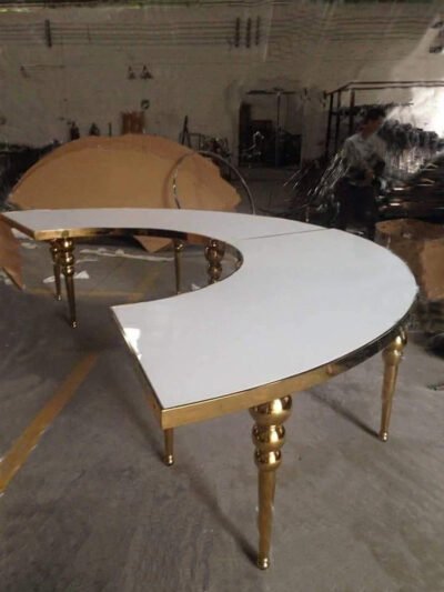 Luxury Stainless Steel Round Banquet Party Table - Image 9