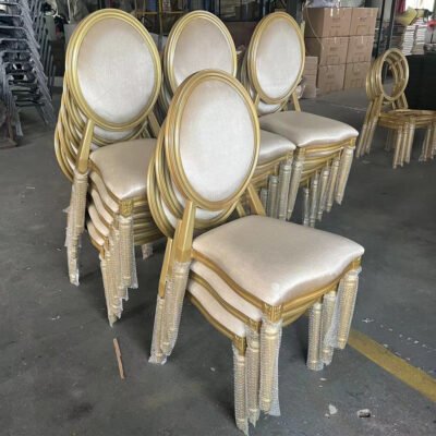 Metal stacking Luxury Dining Chairs HERI-A4 - Image 2