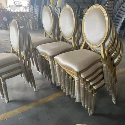 Metal stacking Luxury Dining Chairs HERI-A4 - Image 3