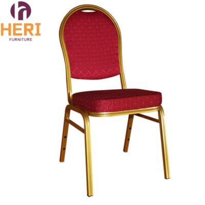 Round backed aluminum chairs for banquet restaurants HERI-A6 - Image 3