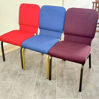 Hot Sale Fashionable Durable Steel Tube Metal Stackable Church Chair - Image 3