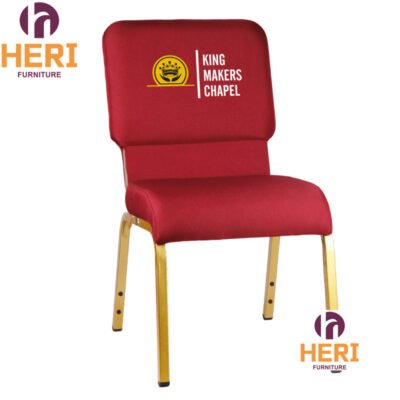 Modern Stack Blue or Red Kenya Church Chair With logo