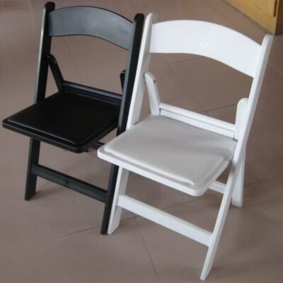 Wholesale Wedding Banquet Hotel Garden Restaurant Furniture White Resin Plastic Wimbledon Folding Chairs for Event - Image 5