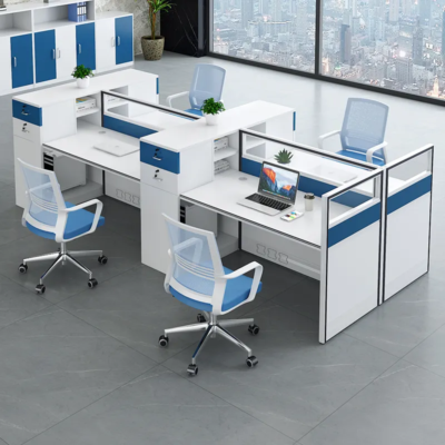 Factory Outlet Office Furniture Cubicle 4 Staff Modular Workstation Desk - Image 7