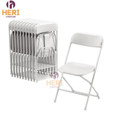 Plastic Folding Chair White Foldable Lightweight for Garden Wedding Outdoor Event Commerical Chair Furniture Wholesale