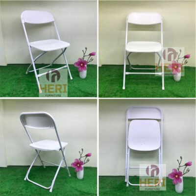 Plastic Folding Chair White Foldable Lightweight for Garden Wedding Outdoor Event Commerical Chair Furniture Wholesale - Image 6