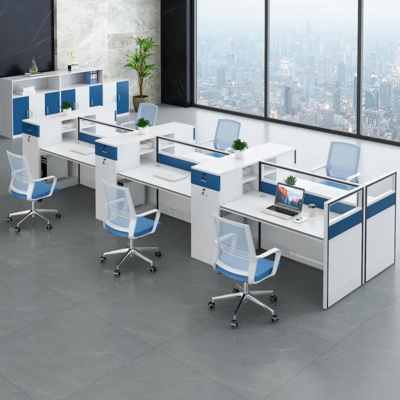 Factory Outlet Office Furniture Cubicle 4 Staff Modular Workstation Desk - Image 4