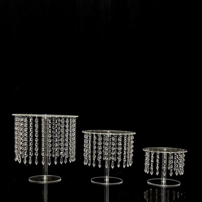 Wholesale Wedding Party Supplies Gold Silver Cake Dessert Tables Cake Tables Metal Crystal Wedding Cake Stands - Image 6