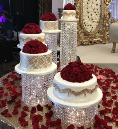 Wholesale Wedding Party Supplies Gold Silver Cake Dessert Tables Cake Tables Metal Crystal Wedding Cake Stands - Image 7