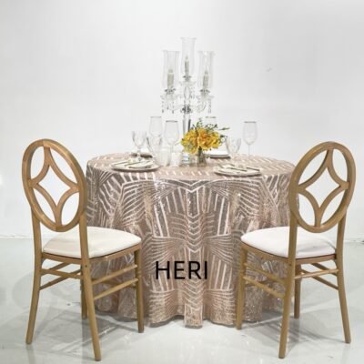 Newfashioned High Quality Wedding Rose Gold Sequin Tablecloth