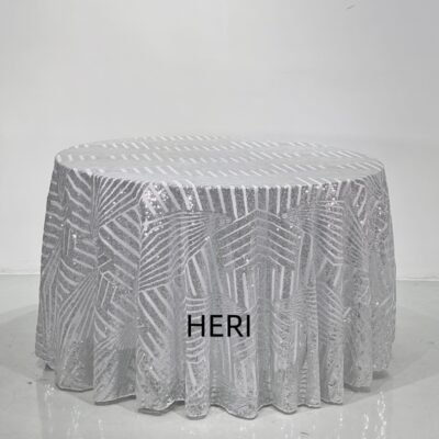 Newfashioned High Quality Wedding Rose Gold Sequin Tablecloth - Image 3